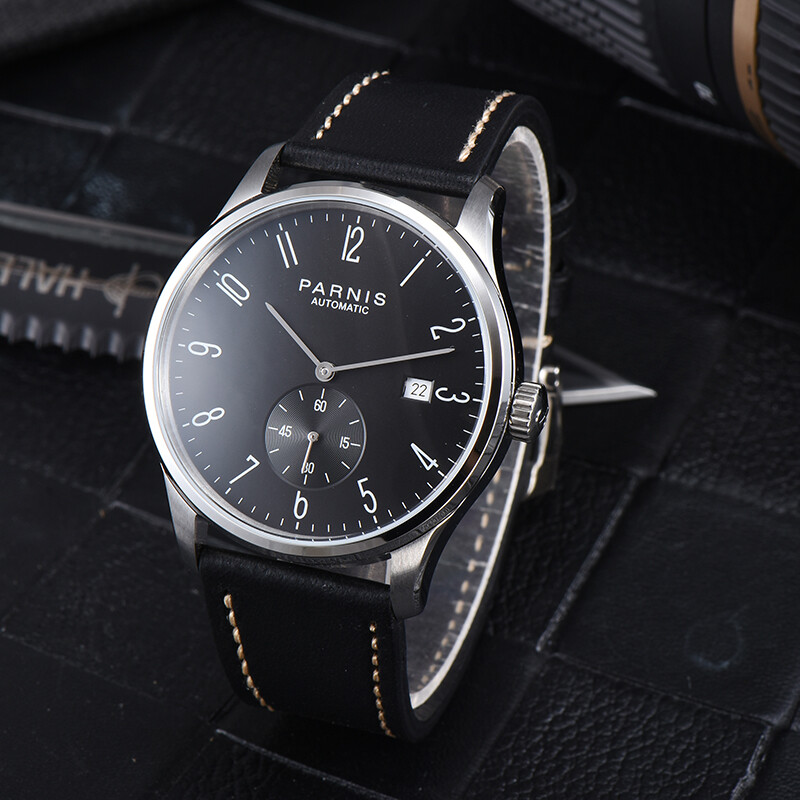 Parnis 41.5mm Automatic Movement Men’s Boys PVD Coated Casual Wristwatch