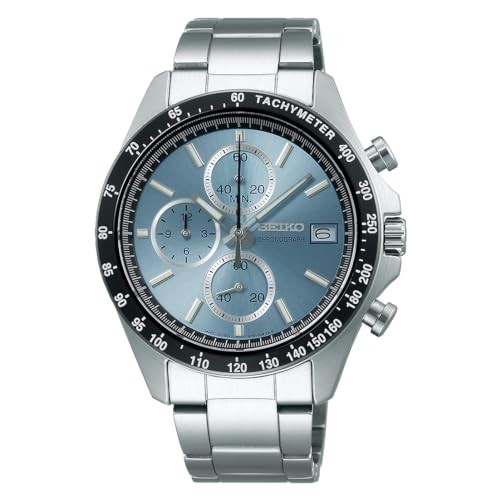 Seiko Spirit SBTR029 Chronograph Blue Dial Stainless Steel Men’s Watch in Box