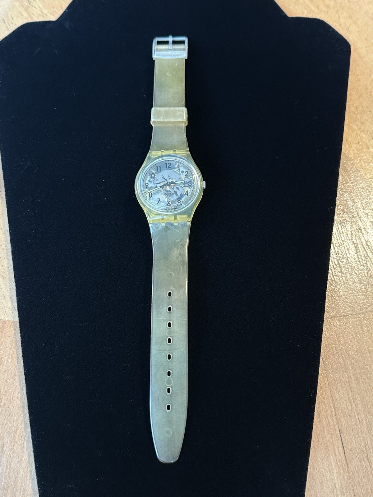 Vintage Swatch Jelly Clear Indigo Hands New battery