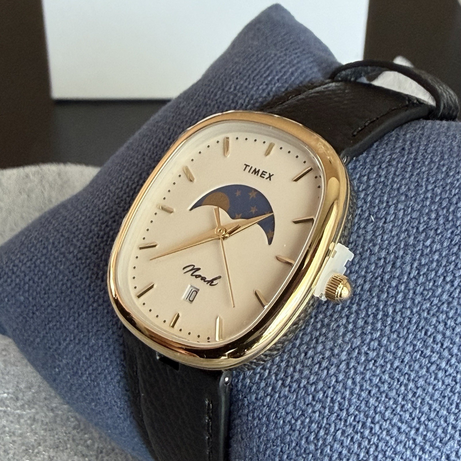 Timex x Noah Moonwatch Gold Plated Moon Phase New In Box Full Set