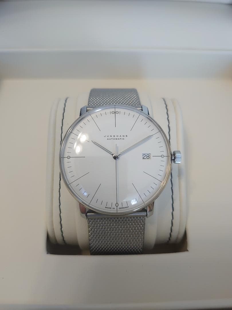 Junghans Max Bill 027/4002.44 Hand Winding 38mm White Dial Men’s Watch