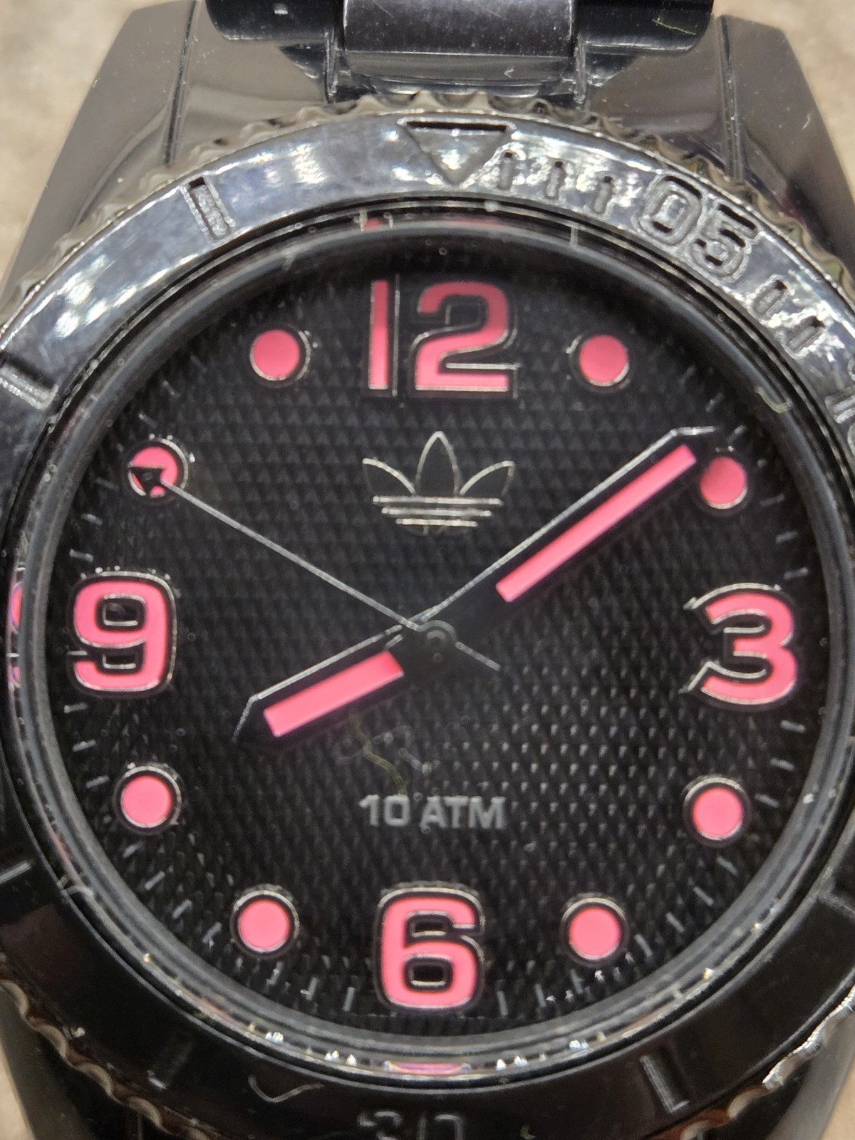 Adidas Brisbane ADH2982 Womens Black & Pink Watch Stunning HTF Model New Battery