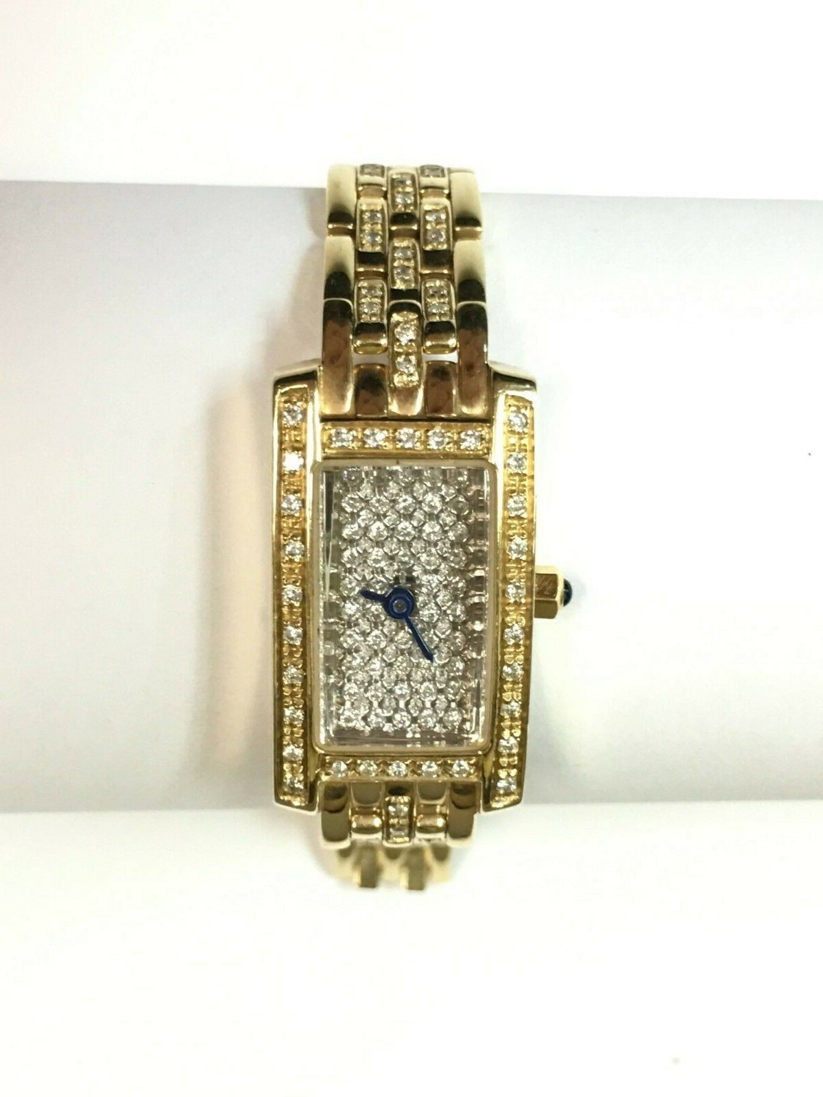Woman’s 14k Yellow Gold Made In Italy Watch w/ 1cts natural Diamonds 51.3 grams