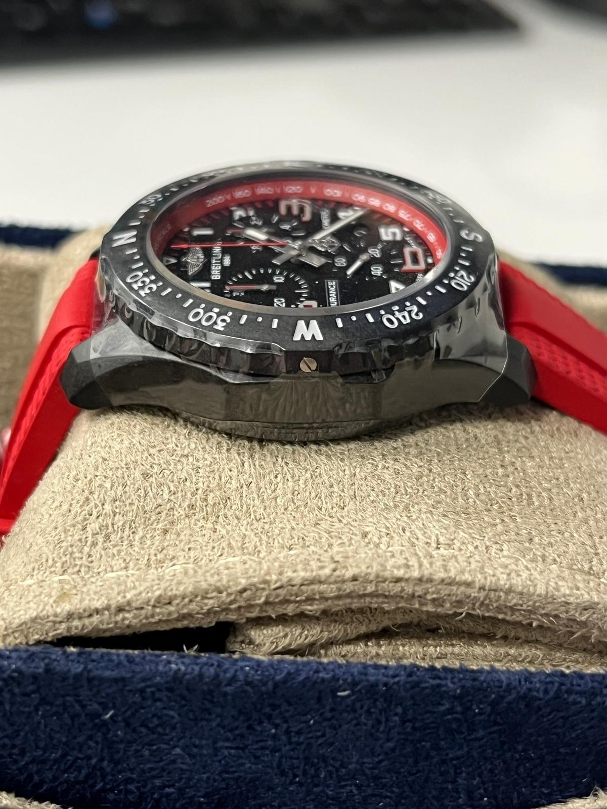 BREITLING X83310D91B2S1 ENDURANCE PRO RED RUBBER STRAP 38MM
