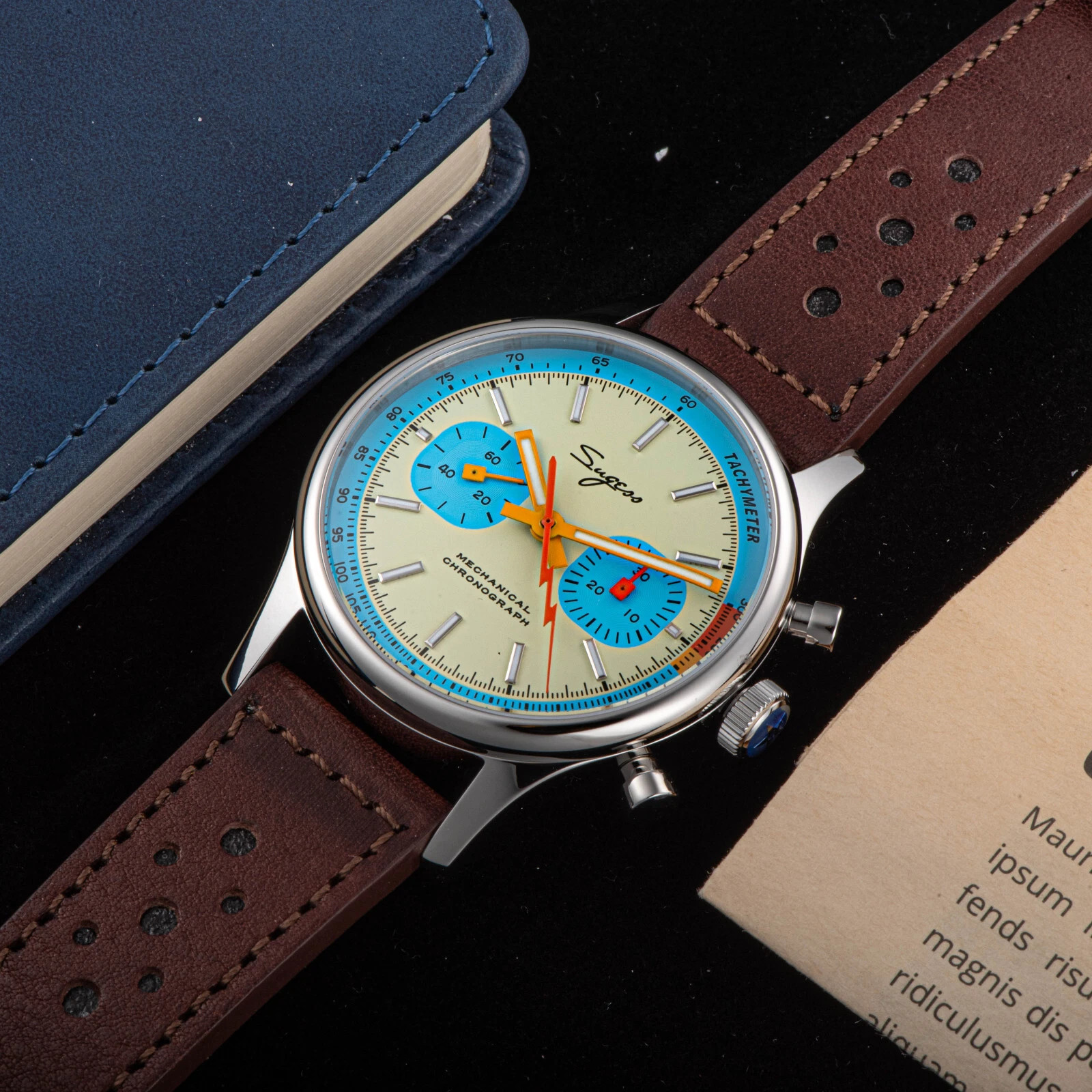 Sugess Chrono Heritage SWAN NECK Dial Chrono SEAGULL 1963 Watch 40MM Fashion