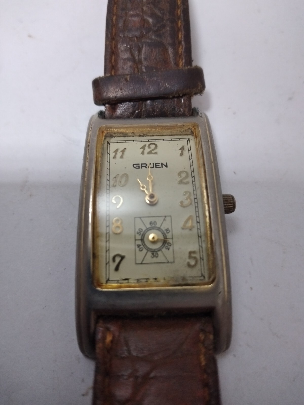 1945 Gruen Wristwatch Vintage 1940’s Antique Rare GU 3106 Stainless Steel Watch