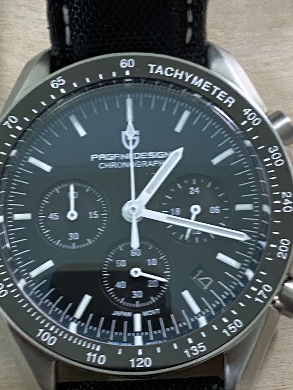 PAGANI DESIGN PD-1701 Men’s Moon Chronograph Black Sapphire Watch