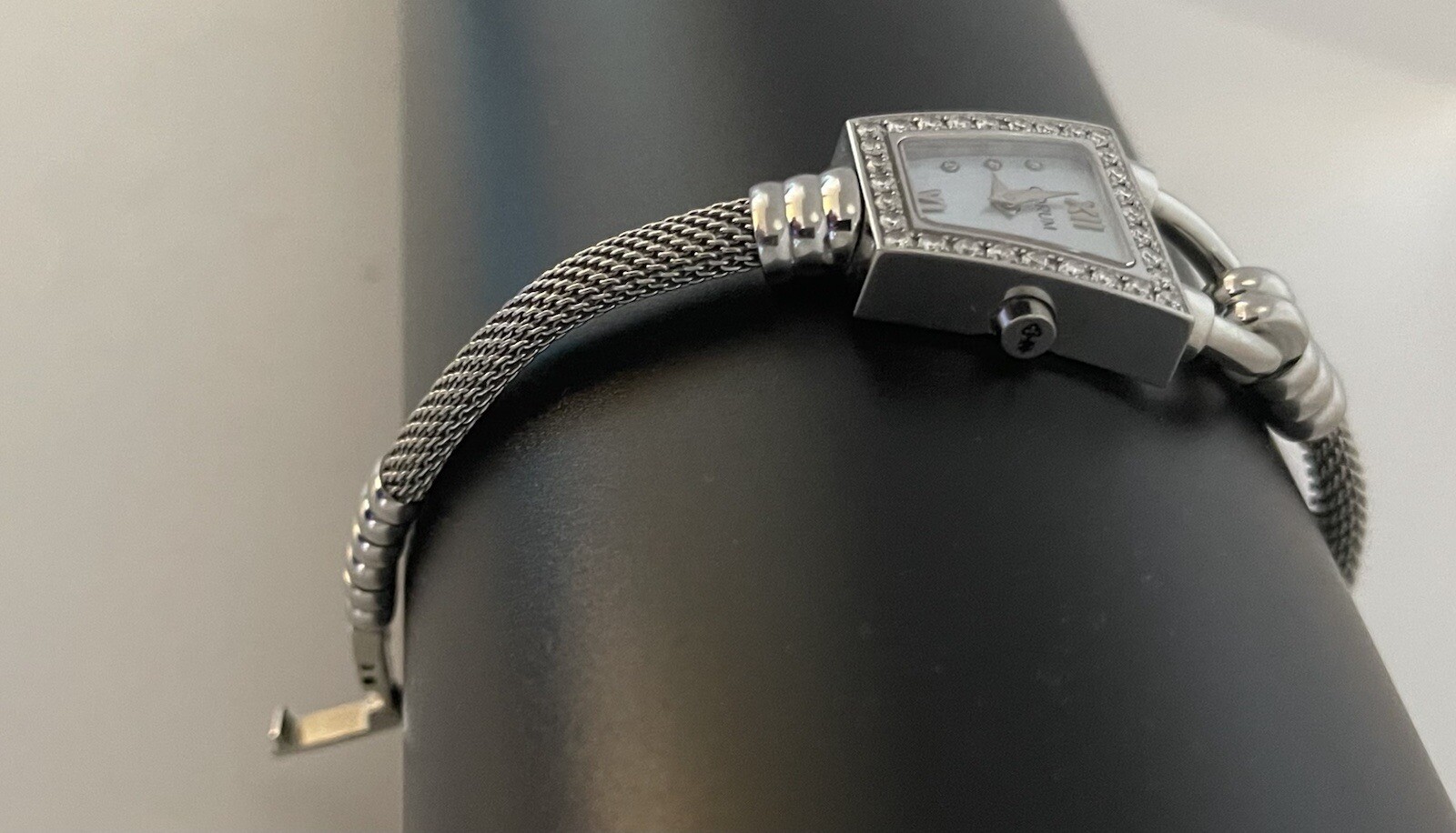 Diamond Bezel Ladies Watch /Corum Trapeze /SS / w/Mother of Pearl face /Luxury