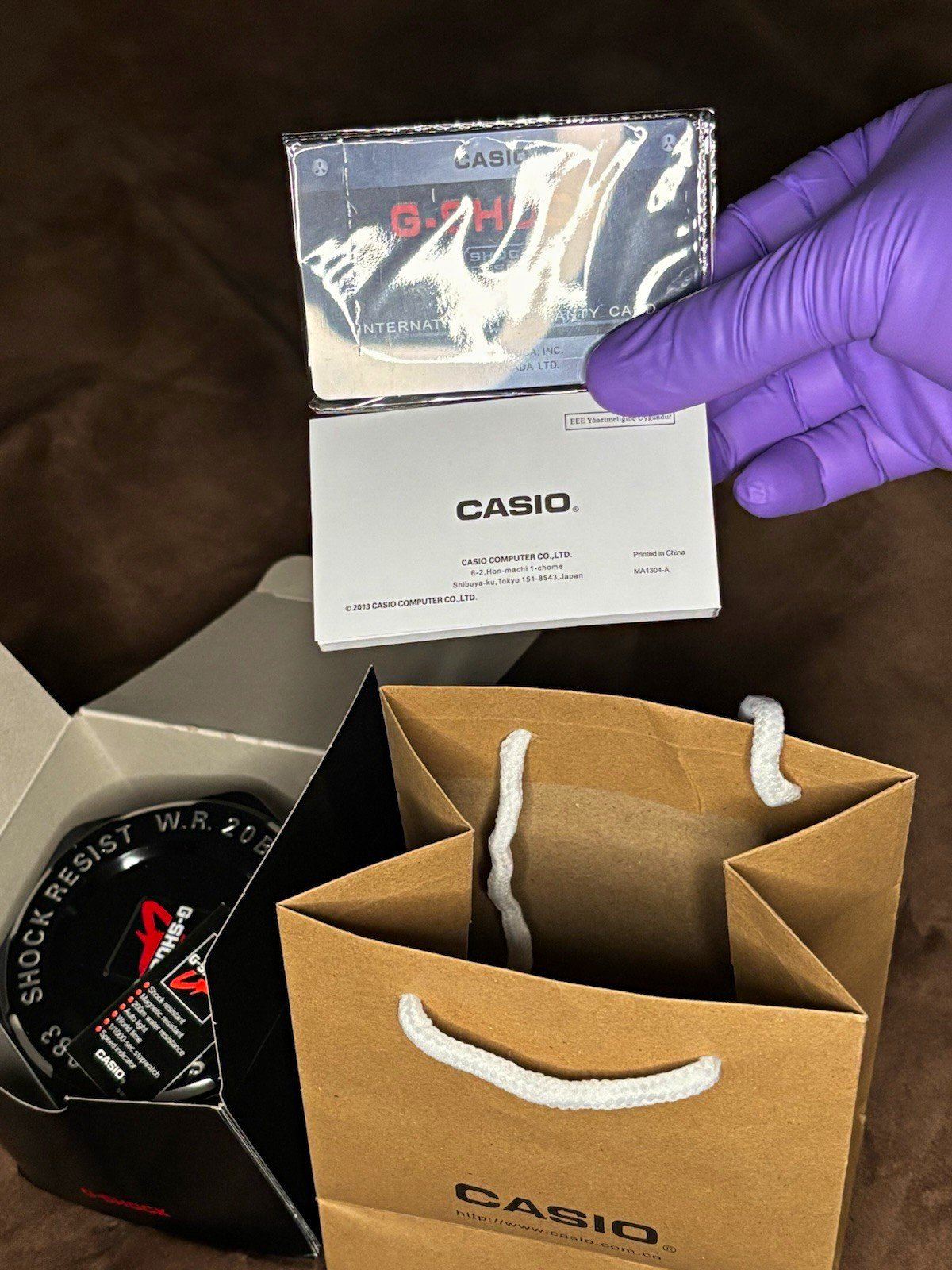 Casio G-SHOCK Black Analog-Digital Resin Strap 200m Quartz Date Backlight Box