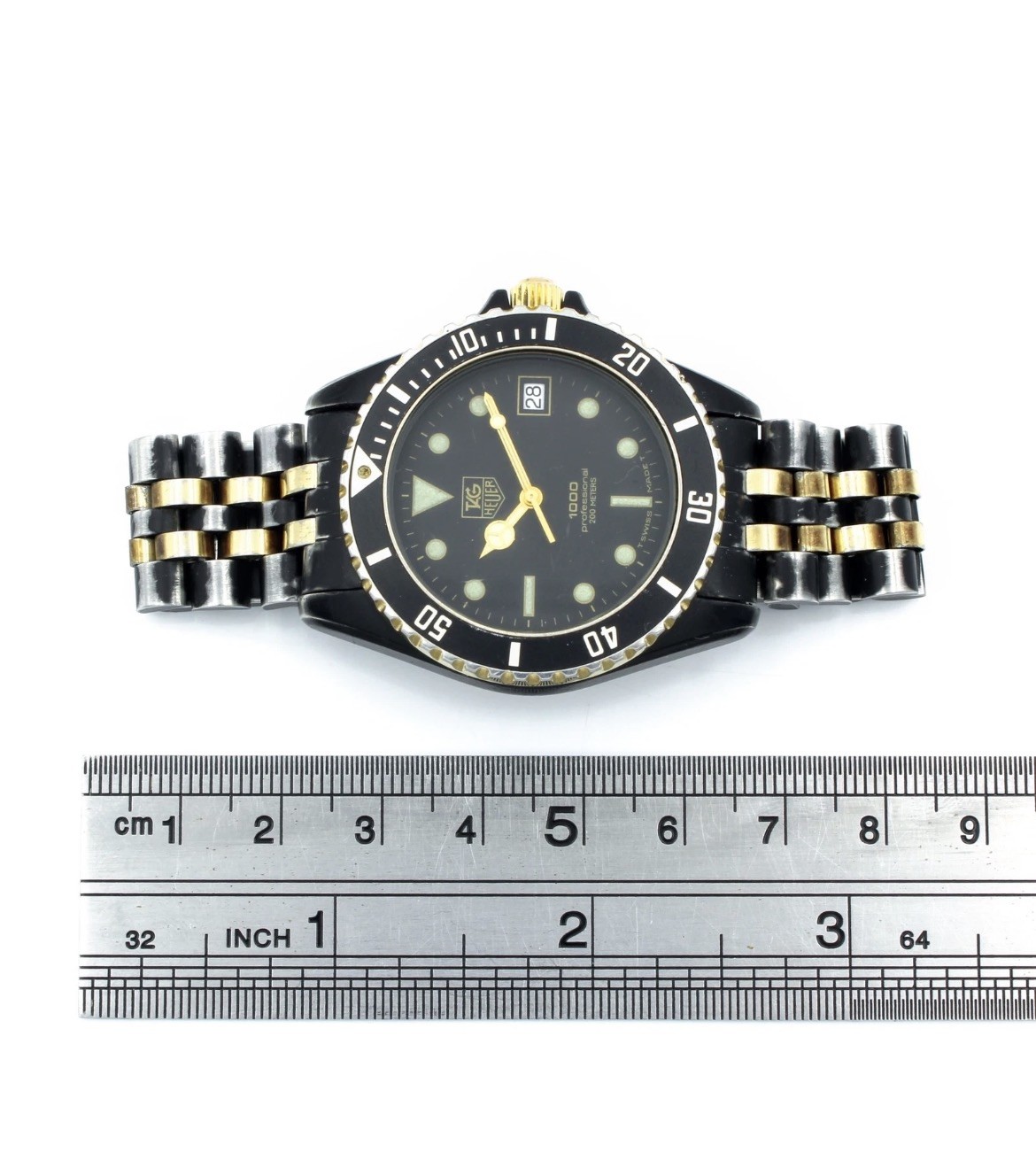 TAG Heuer 1000 Professional 200 Meter St Steel Black Men’s 6.5in Watch #WB5417-2