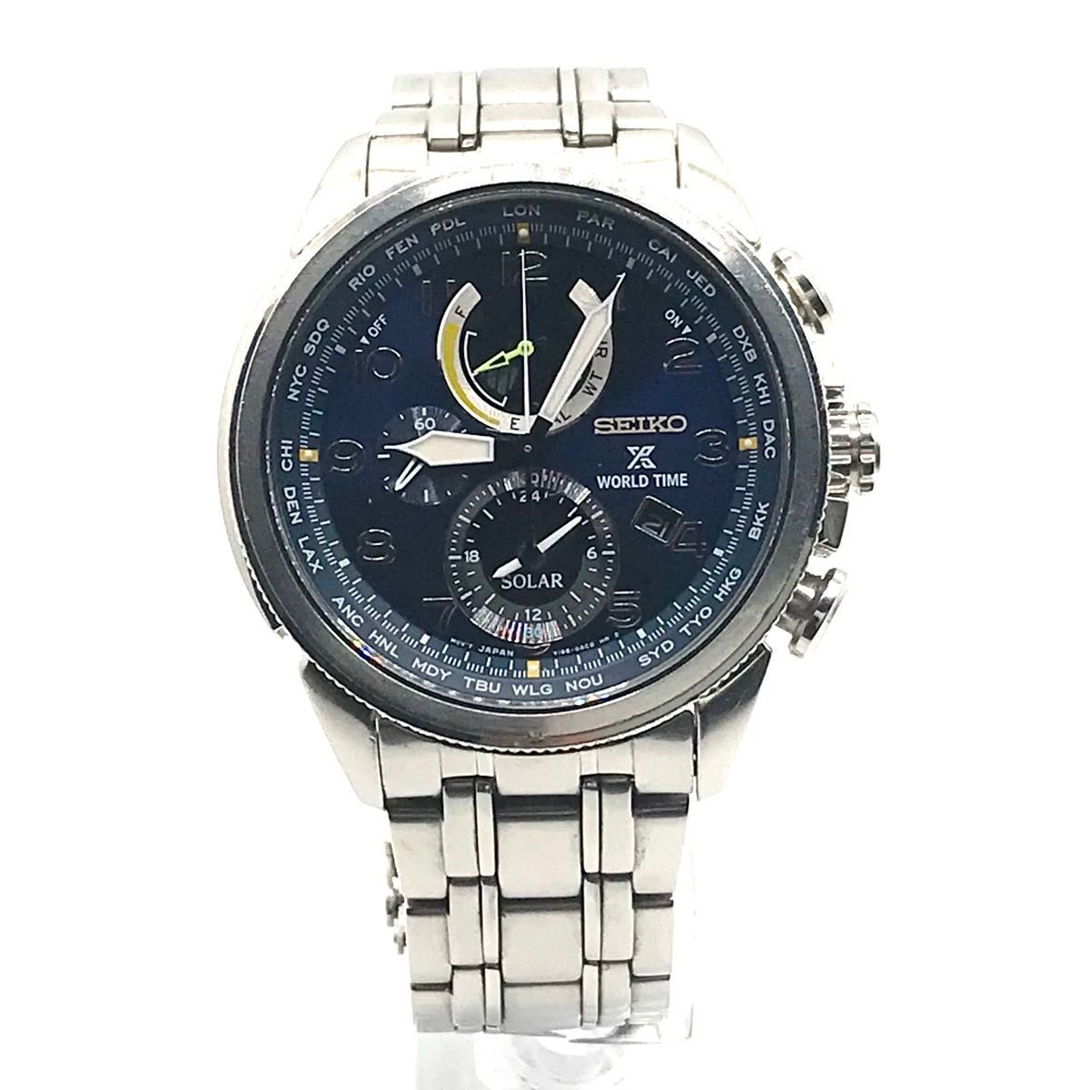 Working SEIKO Prospex Solar Chronograph Men s Wristwatch Overseas Model