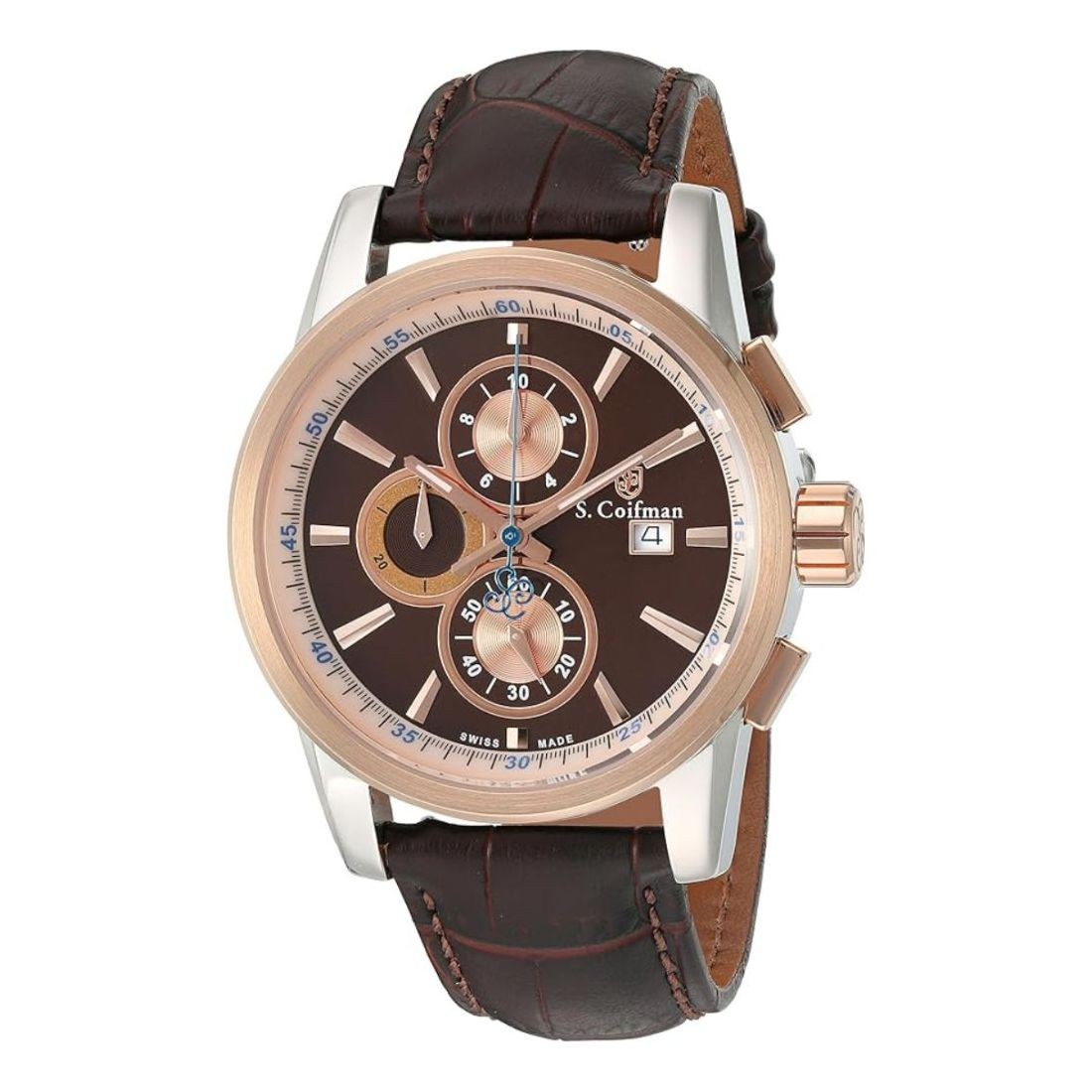 S. Coifman Heritage Men’s Brown Dial Quartz Chronograph Watch SC0254