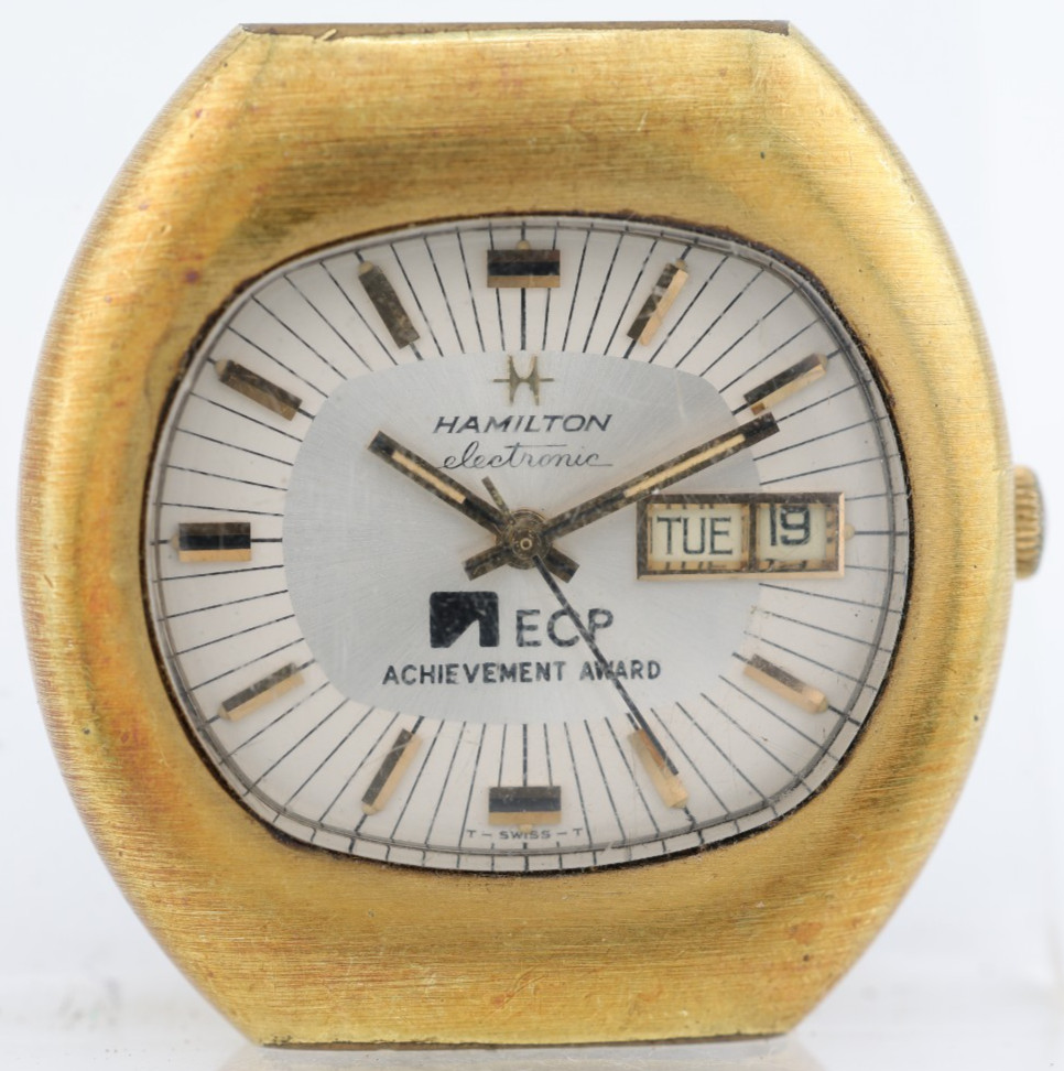 HAMILTON ELECTRONIC SWISS WATCH, cal. 702, 41.7×42.7mm CASE, 20mm LUG, RUNS (NF)