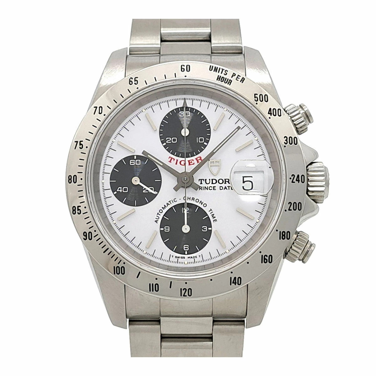 Tudor Oyster Tiger Chronotime Panda Dial 79280 Stainless Steel 39mm #TSW126