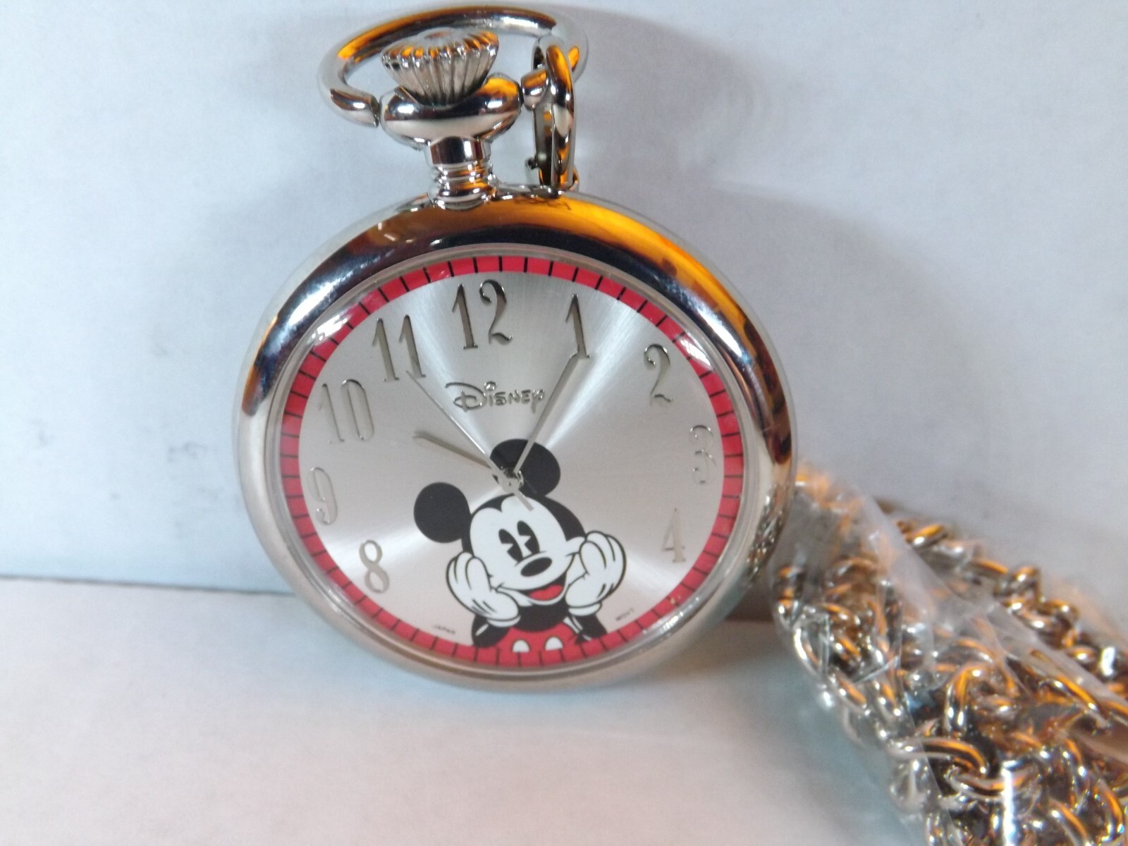Disney Mens Seiko (SII) Vintage Mickey Mouse Pocket Watch (Open Face)-VVHTF-New