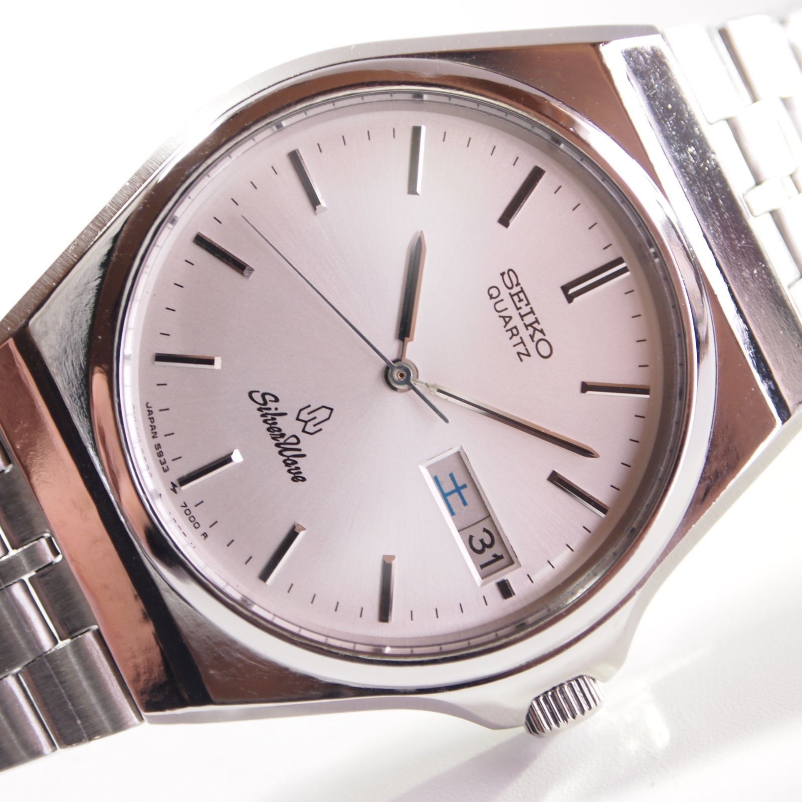 SEIKO Silver Wave Asahi Thin 5933 Vintage Quartz Serviced