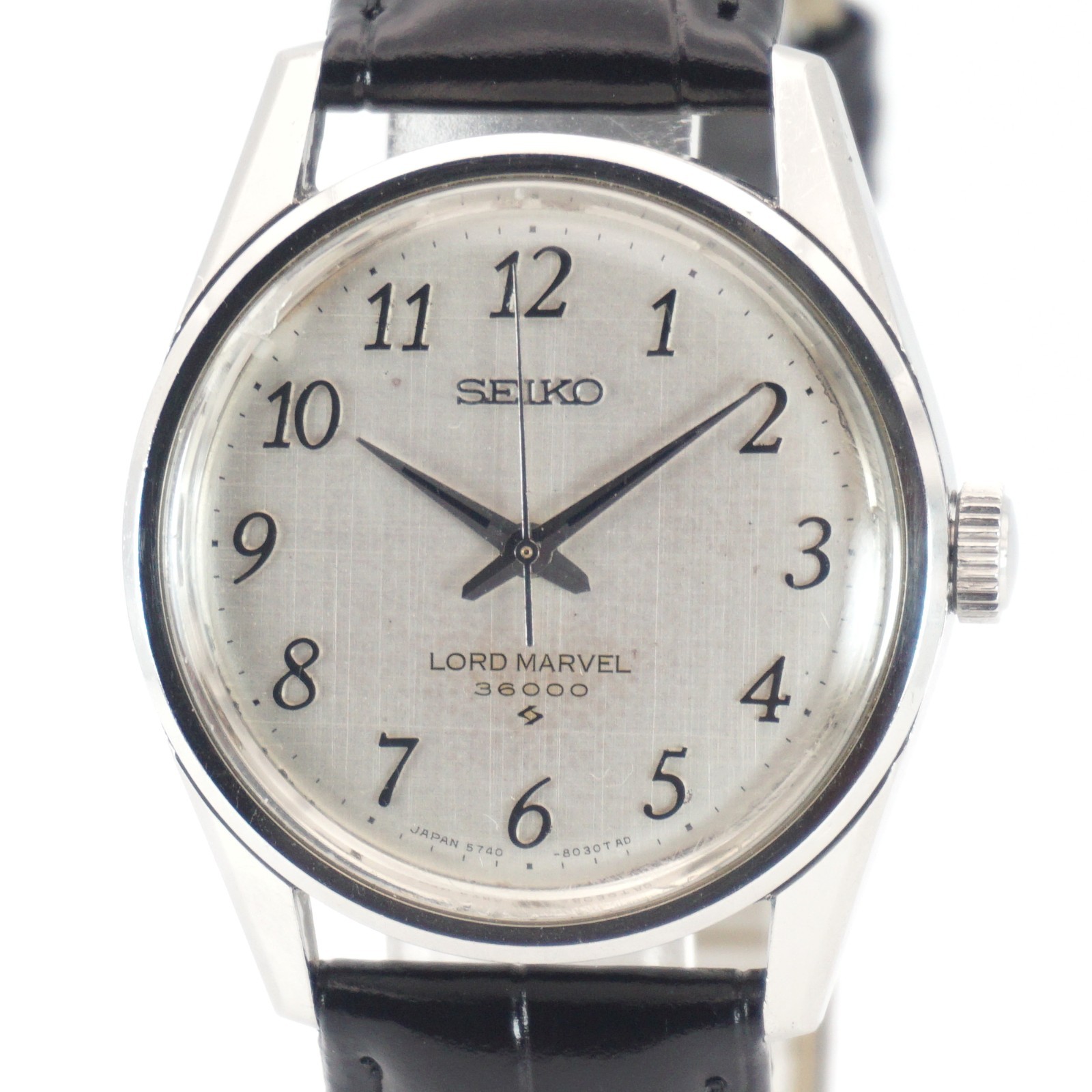 Vintage Seiko Lord Marvel 36000 5740-8000 Hi-Beat Hand Winding Silver Dial Watch
