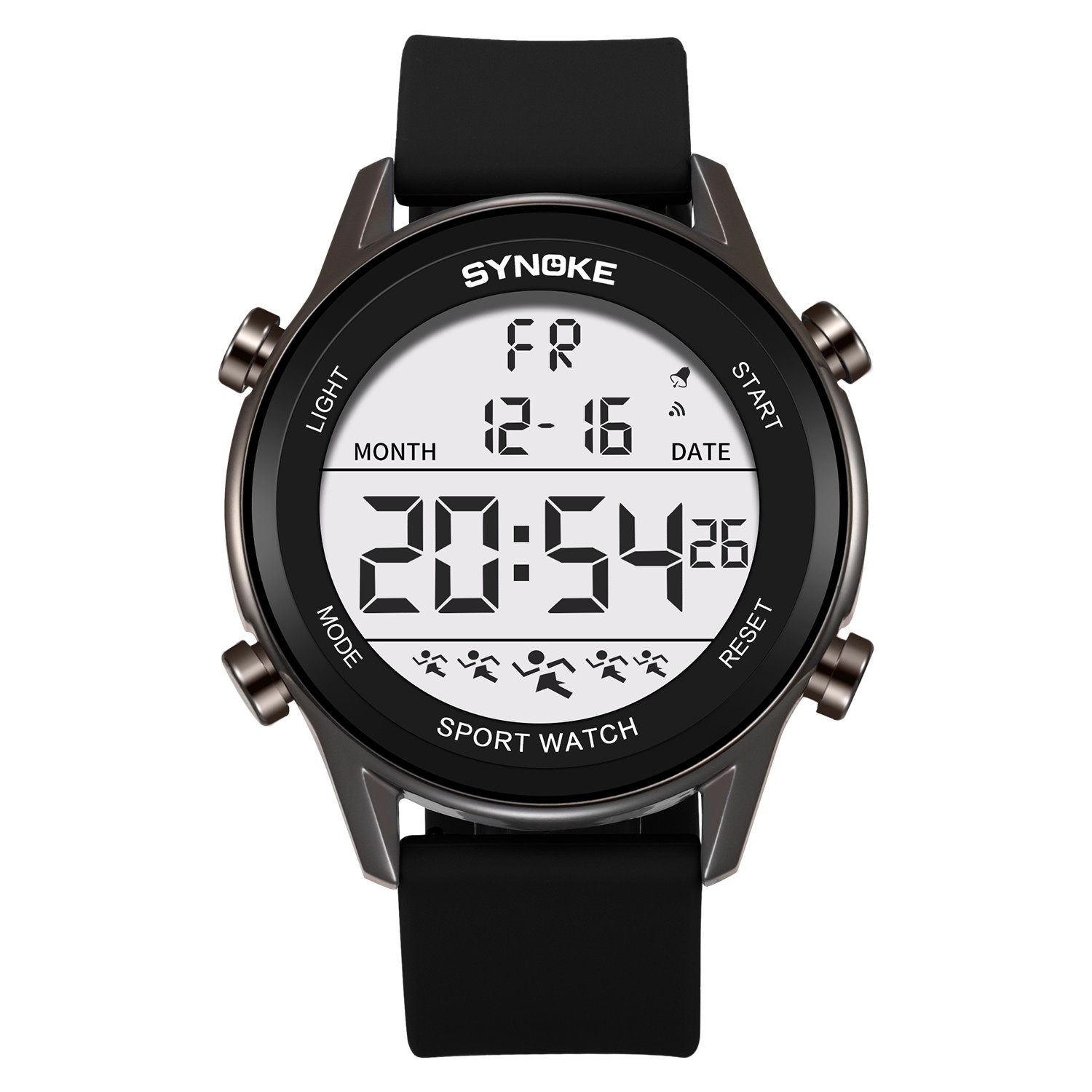 Men Sport Multifunction Waterproof Large Screen Display Luminous Watch Xmas Gift