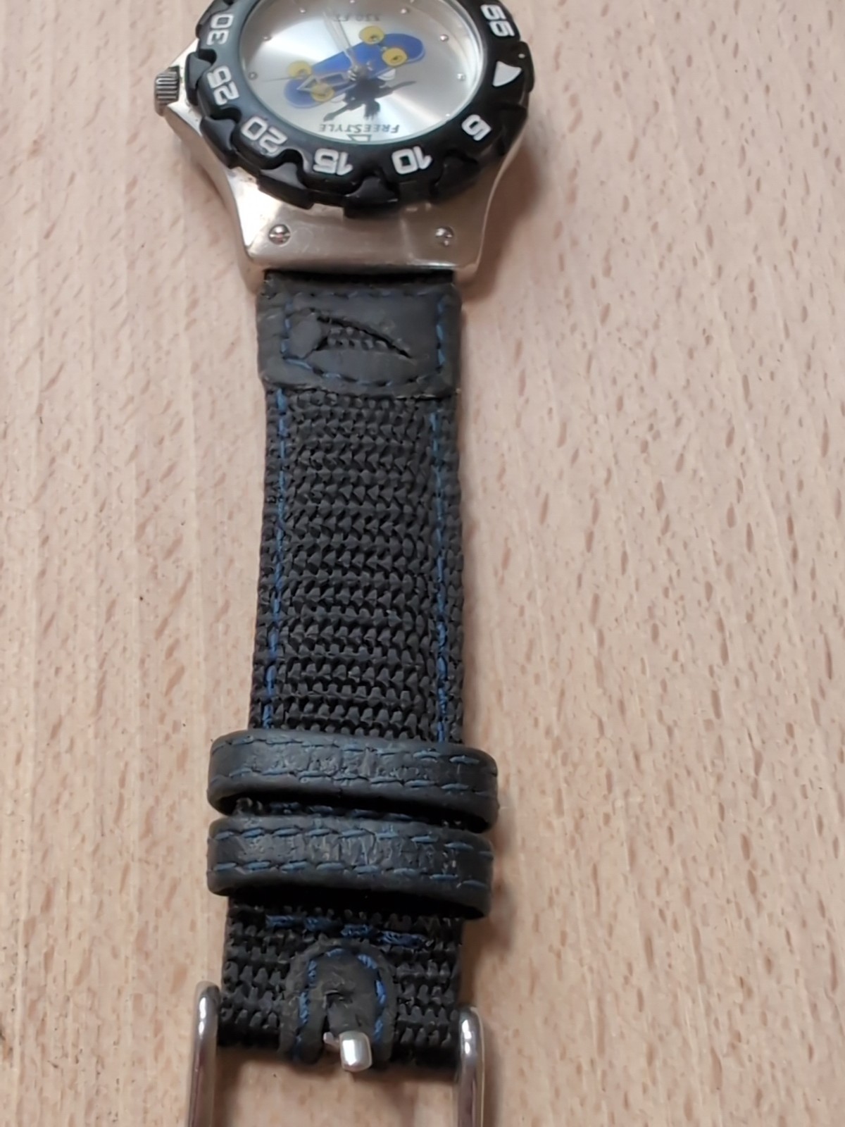 Vtg Freestyle Diver Watch Skateboarder On Dial Model 772