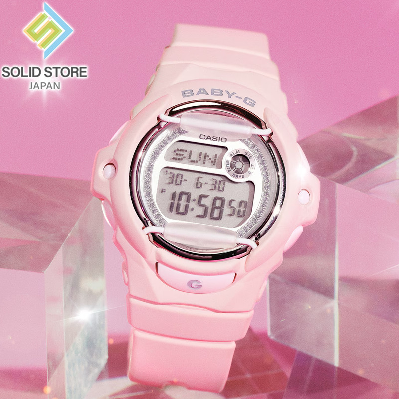 CASIO Baby-G BG-169KB-4JF Y2K Glitter Accent Digital Pink Women’s Watch 42.6mm