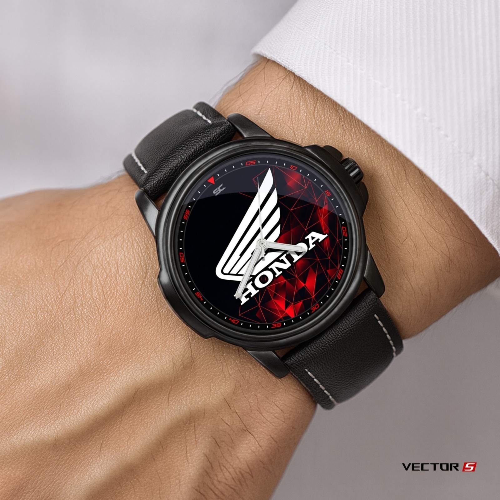 Honda Racing Sport Passion Bikers Fan Art Quartz Motorcycle Wrist Watch