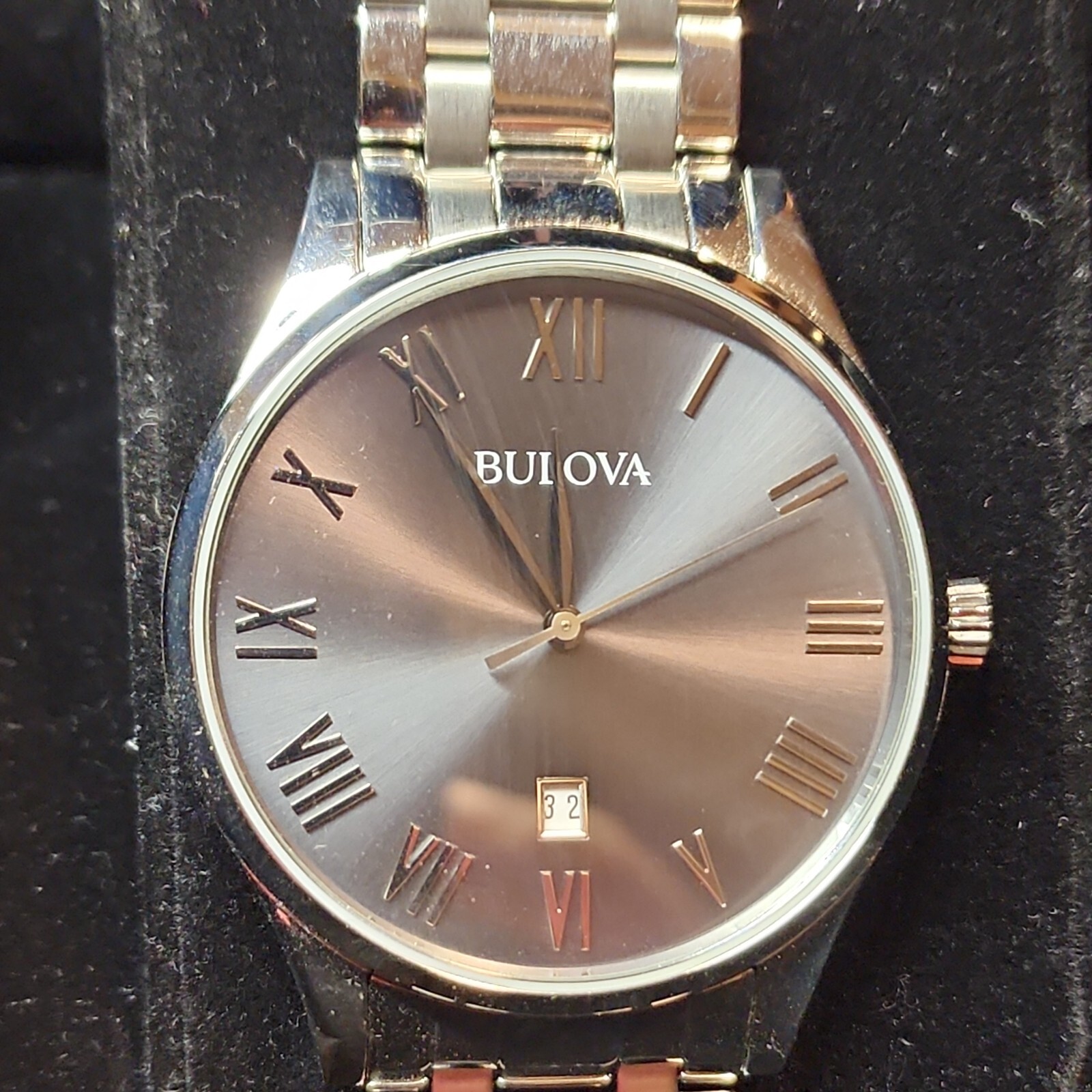 $295 Bulova Men’s Analog-Quartz Watch with Stainless-Steel Strap 96B261