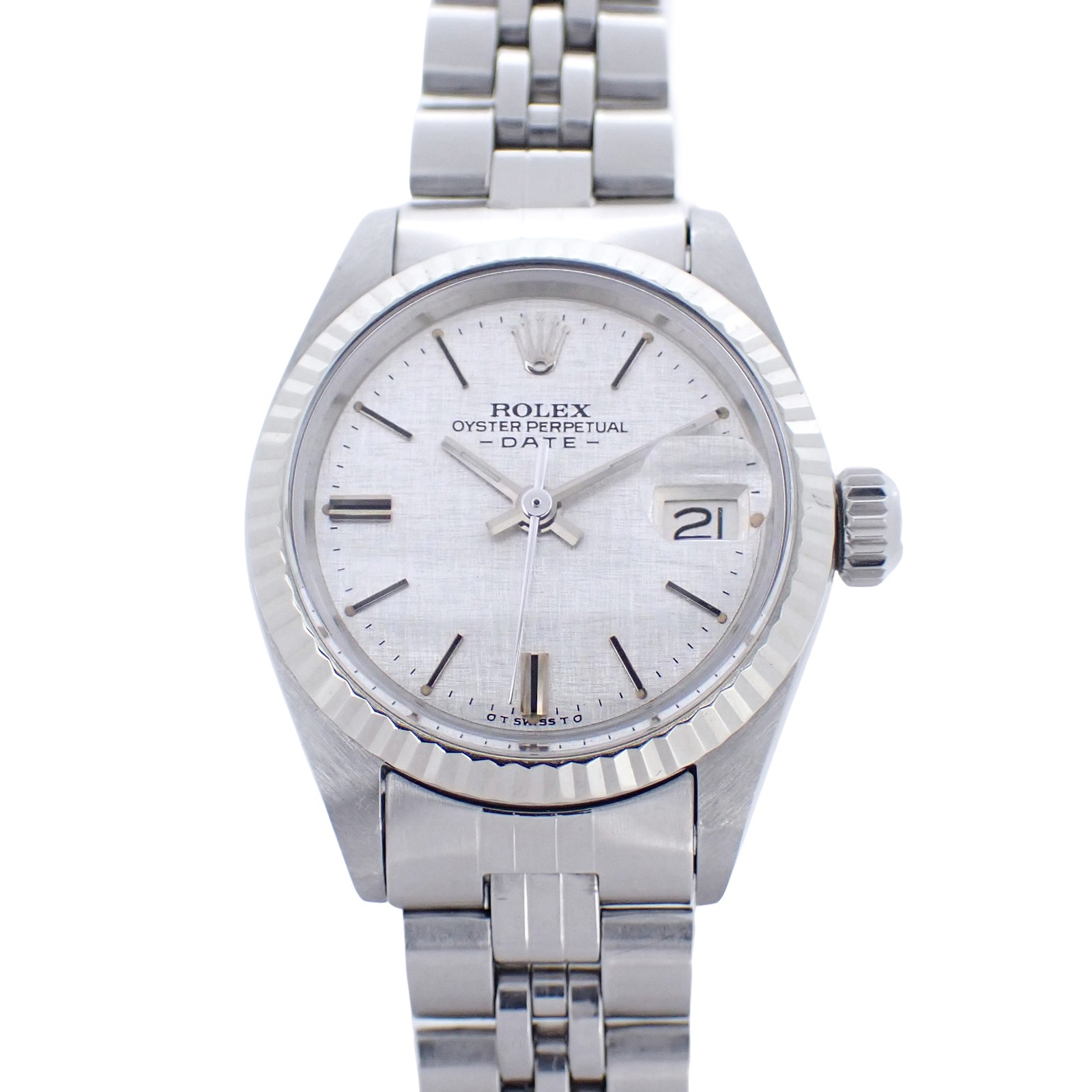 ROLEX Oyster Perpetual Date 6917 Silk texture, 1971 Women watch