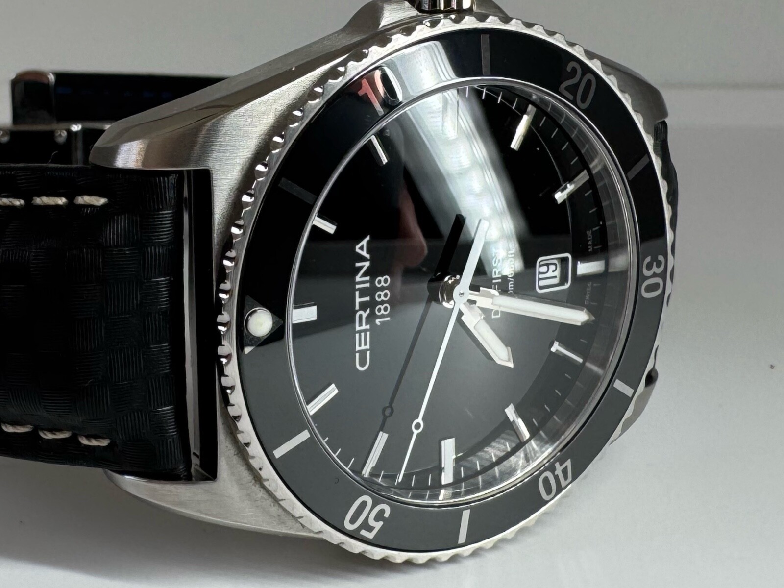 NWT Certina Ceramic DS 1st – Authentic Carbon Black Dial Rare Men’s Swiss Watch