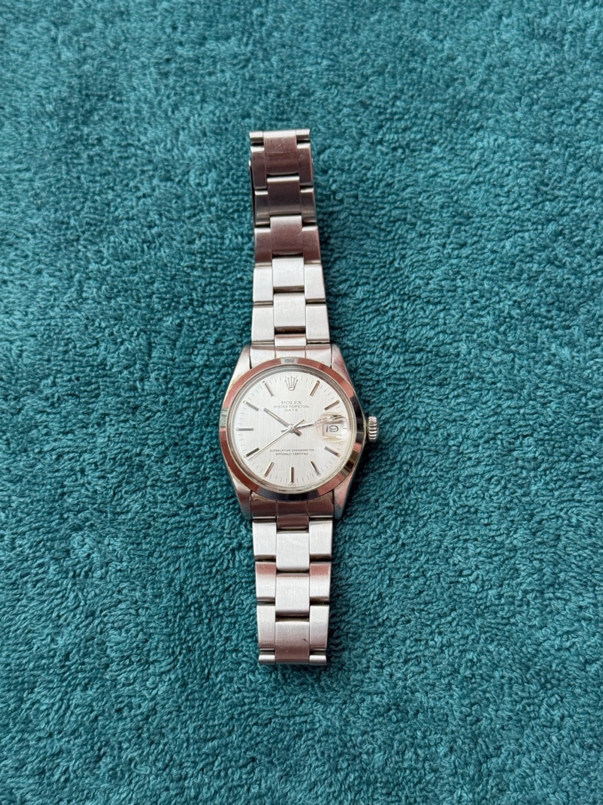 Rolex Oyster Perpetual Date Watch – 1974 ref. 1500 Stainless Steel Oyster Band