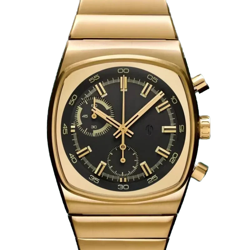 Ciloa Men’s Square Retro Vintage Automatic Sports Watch Brew Style Chronograph