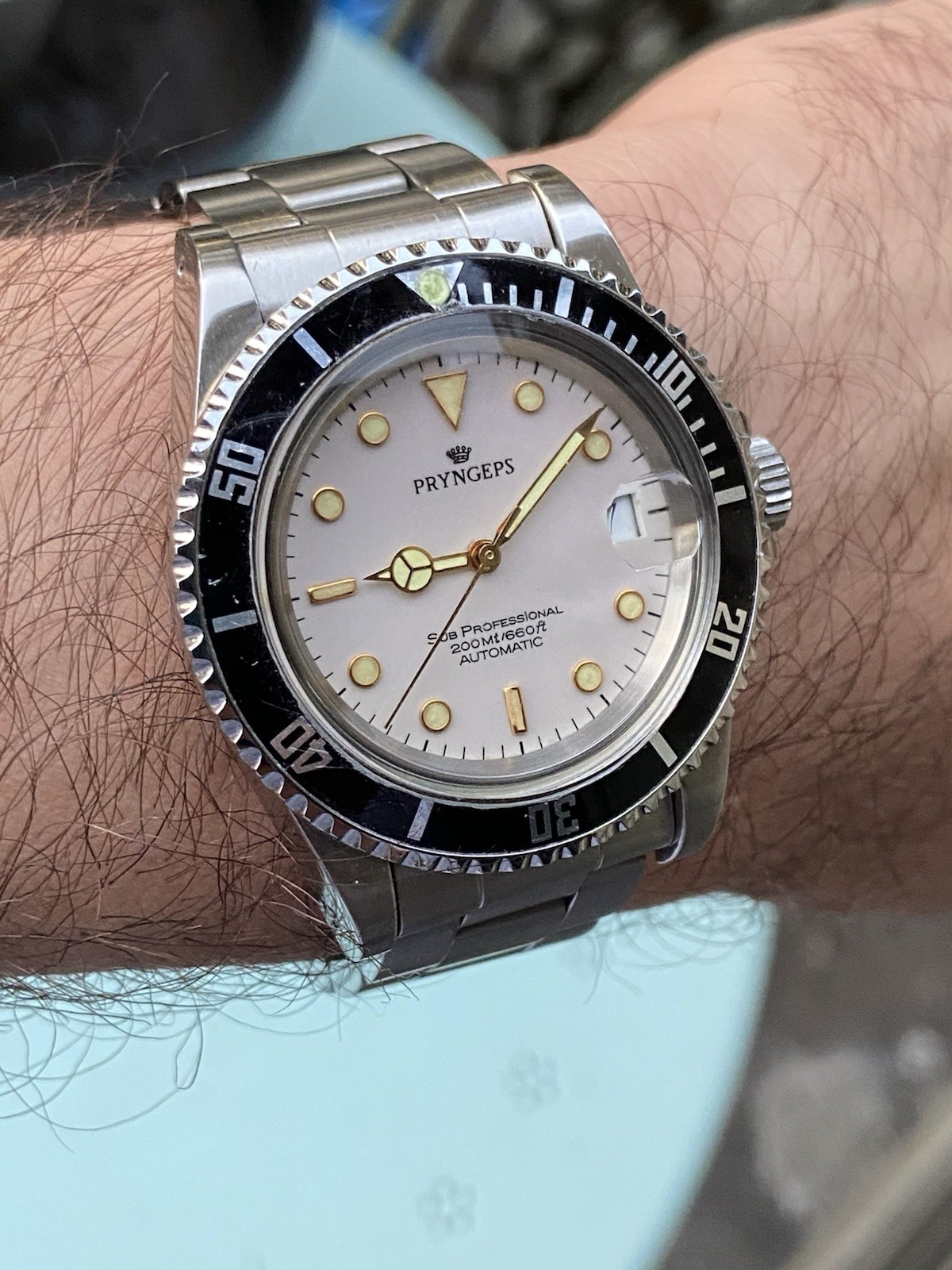 Vintage Swiss Rare Pryngeps Automatic Diver Sub Watch