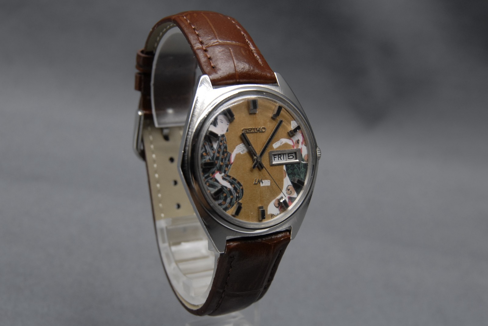 CLA’d [N MINT ] Vintage SEIKO Lord Matic 5606-9000 LM 38mm UKIYOE AT Men’s Watch