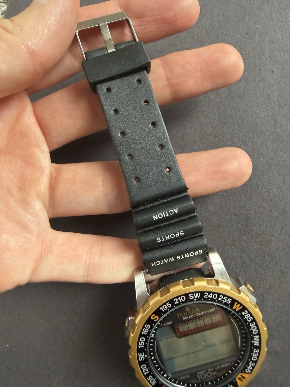 Rare Vintage RetoNOS Full Set Digital Pulsar (by Seiko) W359 5A00 Watch, c. 1990