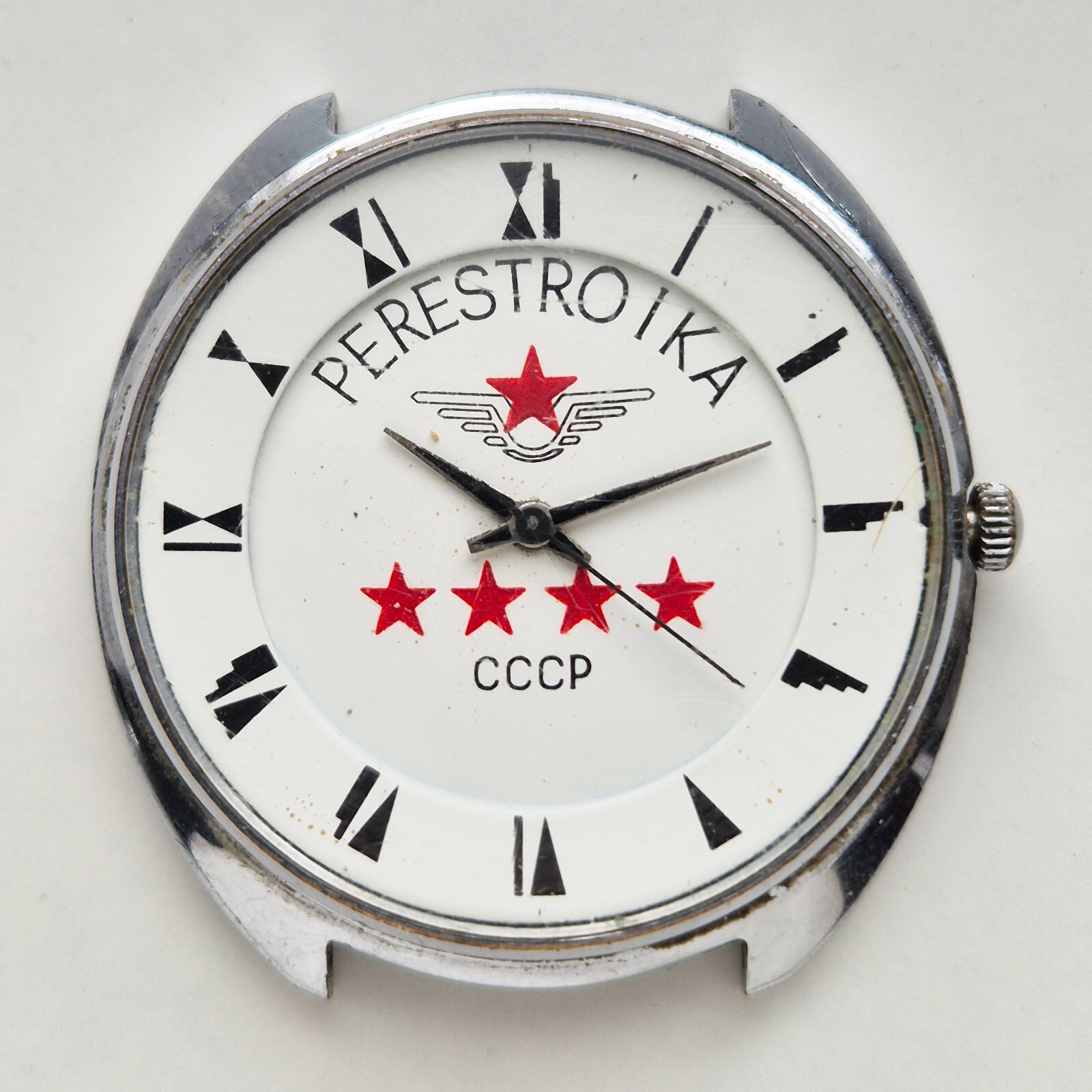 Vintage LUCH 7 Jewels 2356 USSR soviet Quartz Wristwatch Perestroika Gorbachev