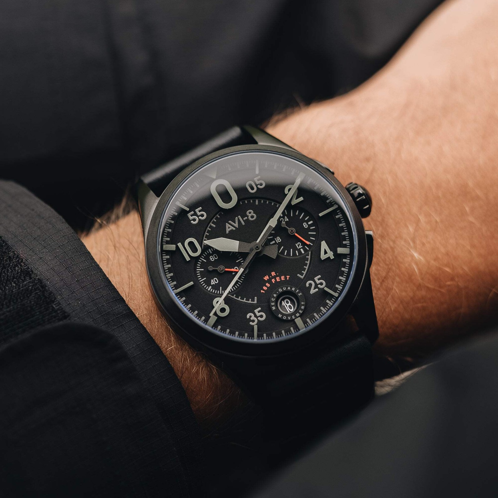 AVI-8 Spitfire Lock Stainless Steel 42mm Japanese Quartz Wristwatch