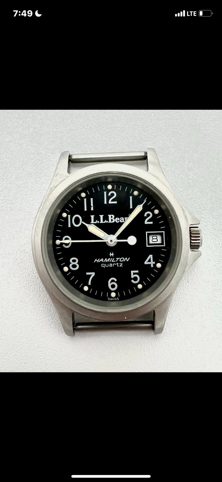 Hamilton LL Bean Quartz 9771 Field Watch. VTG 1980s New Battery. 27mm RARE!