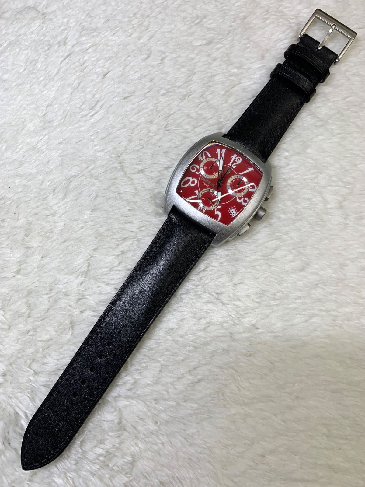 Lancaster R7-884 Watch Red Dial Battery Movement Ref 2051