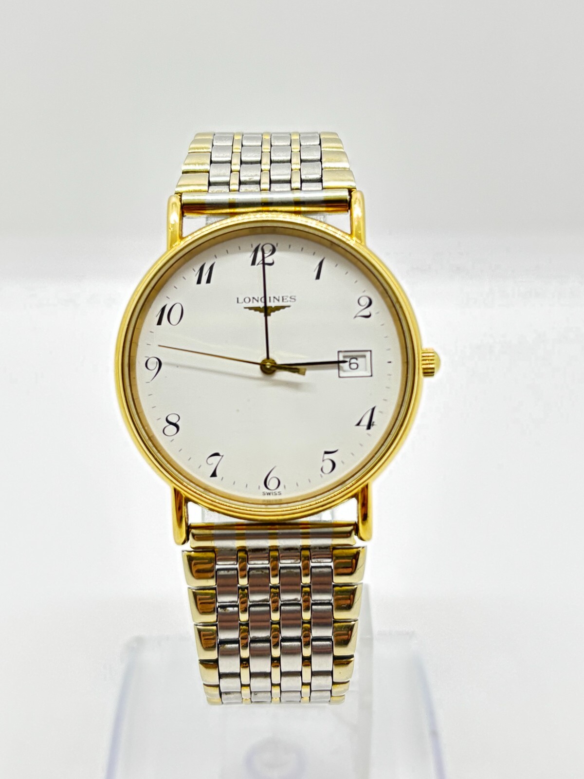[Near Mint] Longines L4.636.2 Quartz White Dial Roman Men’s Watch Japan