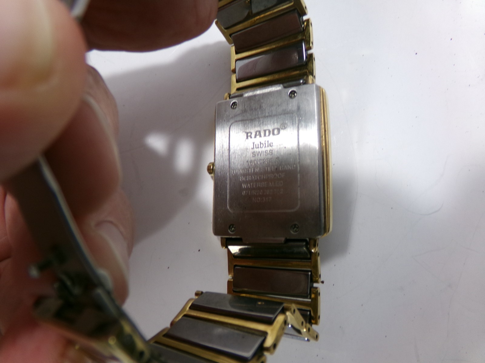 Rado Jubile Diamond Watch Black Ceramic Gold Swiss Tungsten Steel Band No. 317