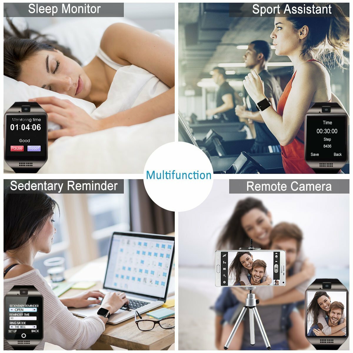 Touchscreen Smartwatch Bluetooth Smart Watch Phone Call Text Camera For Android