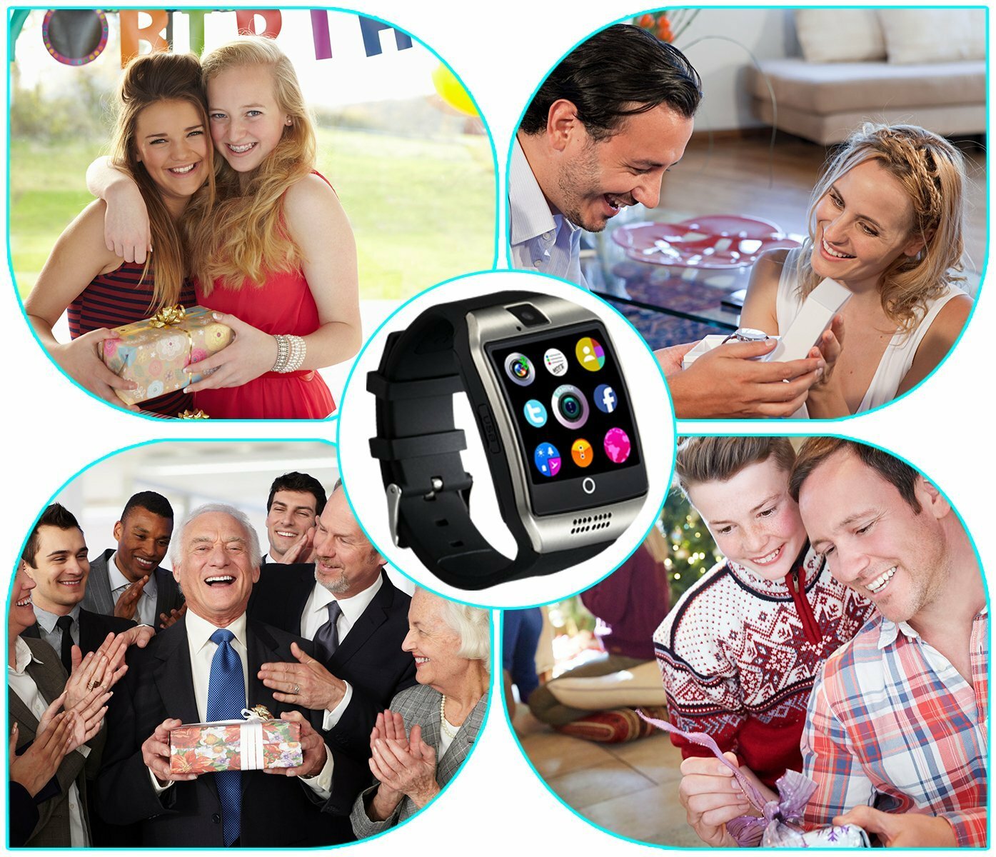 Touchscreen Smartwatch Bluetooth Smart Watch Phone Call Text Camera For Android