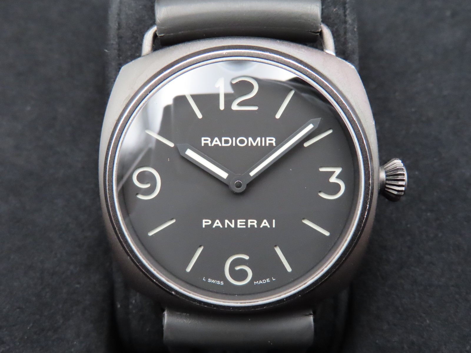 Panerai Radiomir 45 Base PAM00210 Manual Wind Black PVD Wristwatch Box & Papers