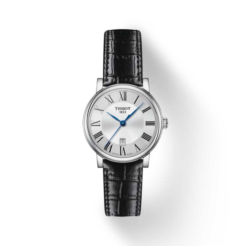 Tissot Carson Lady Silver Dial Black Leather Women – T122.210.16.033.00
