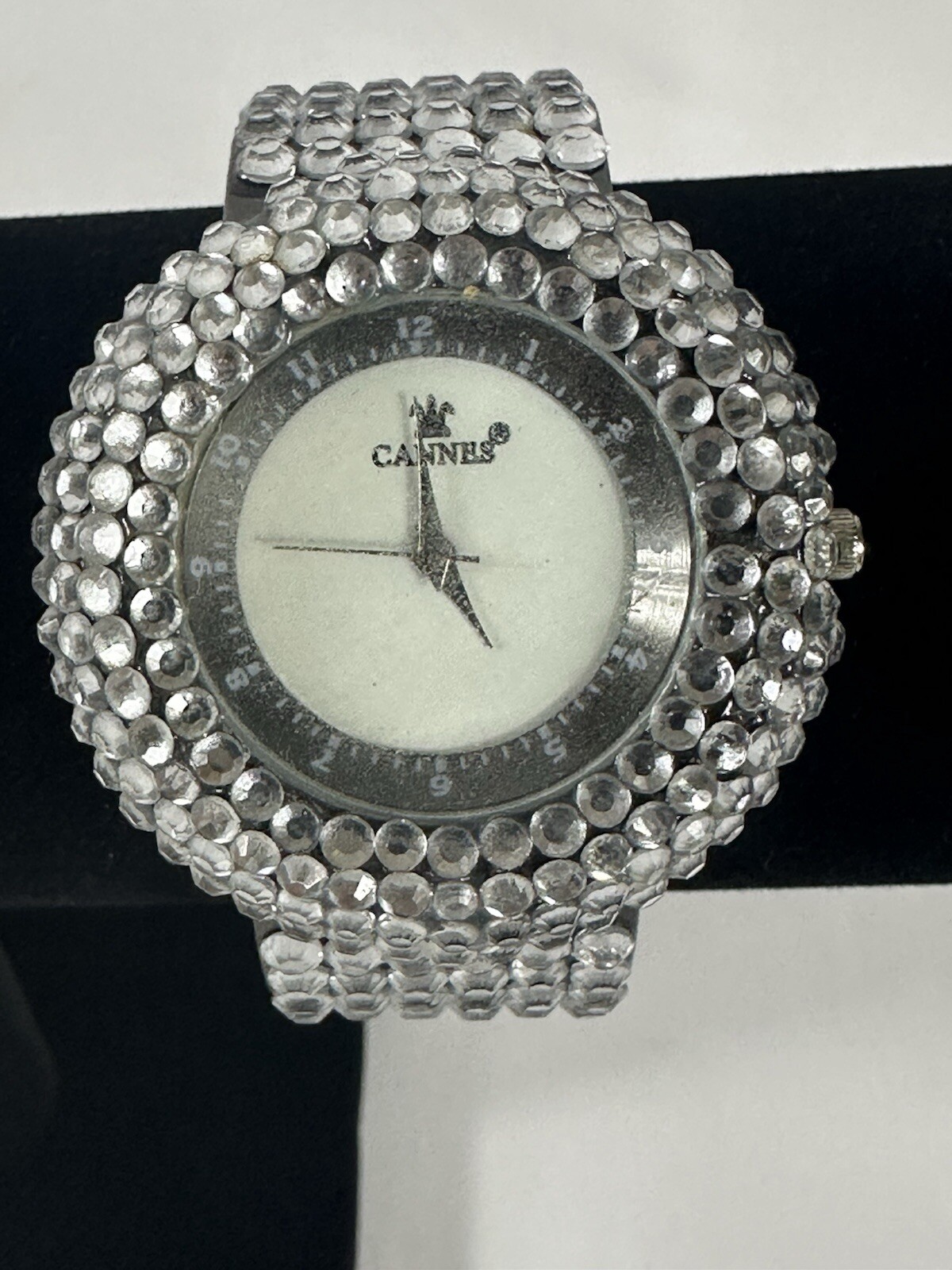 Vintage Women’s Cannes Watch Silver Quartz Jewelry Deco Analog Alloy Steel