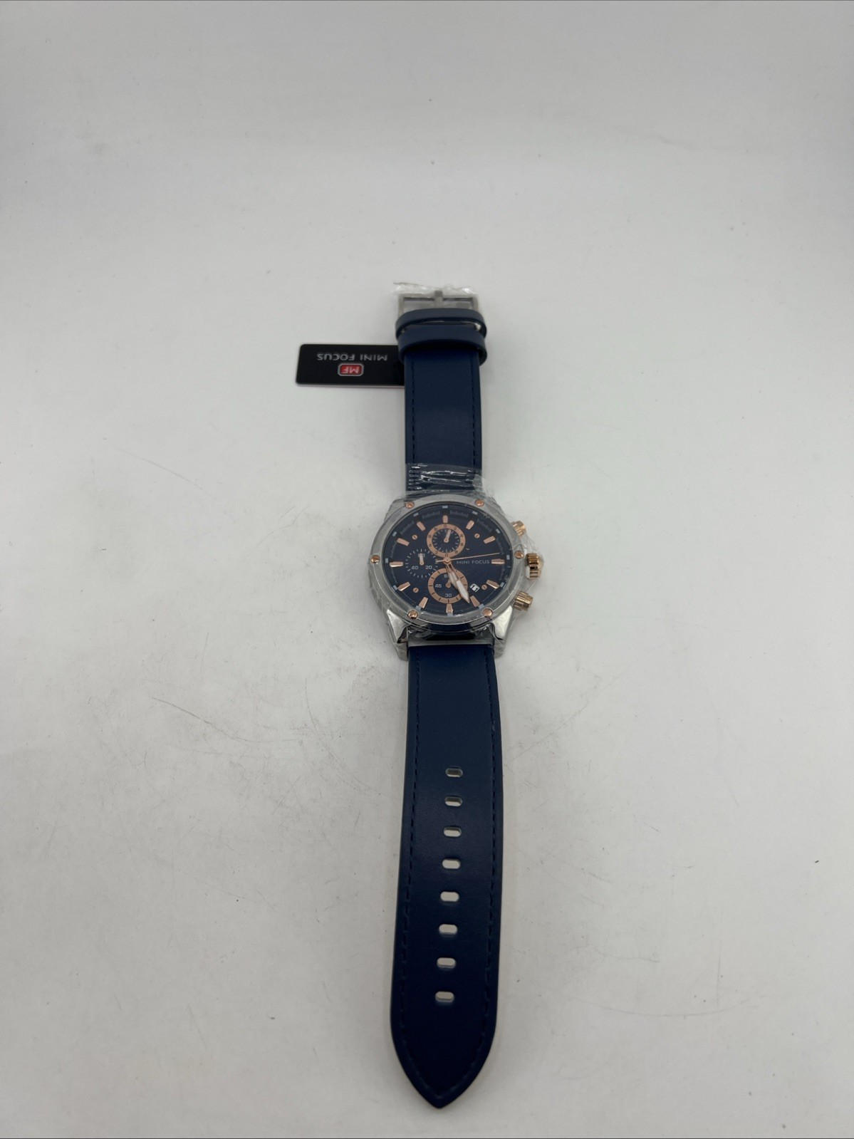 Mini Focus Mens Watch MF0161G Blue/Silver/Rose Gold New