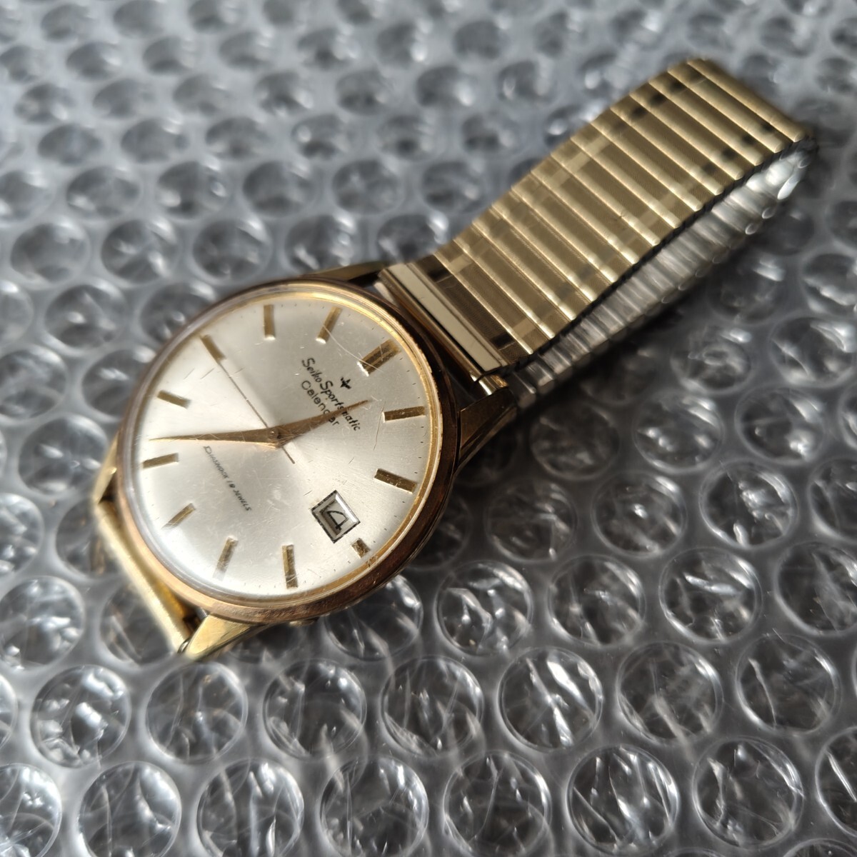 Working Condition SEIKO Sportsmatic Calendar Wristwatch Antique Vintage Automati