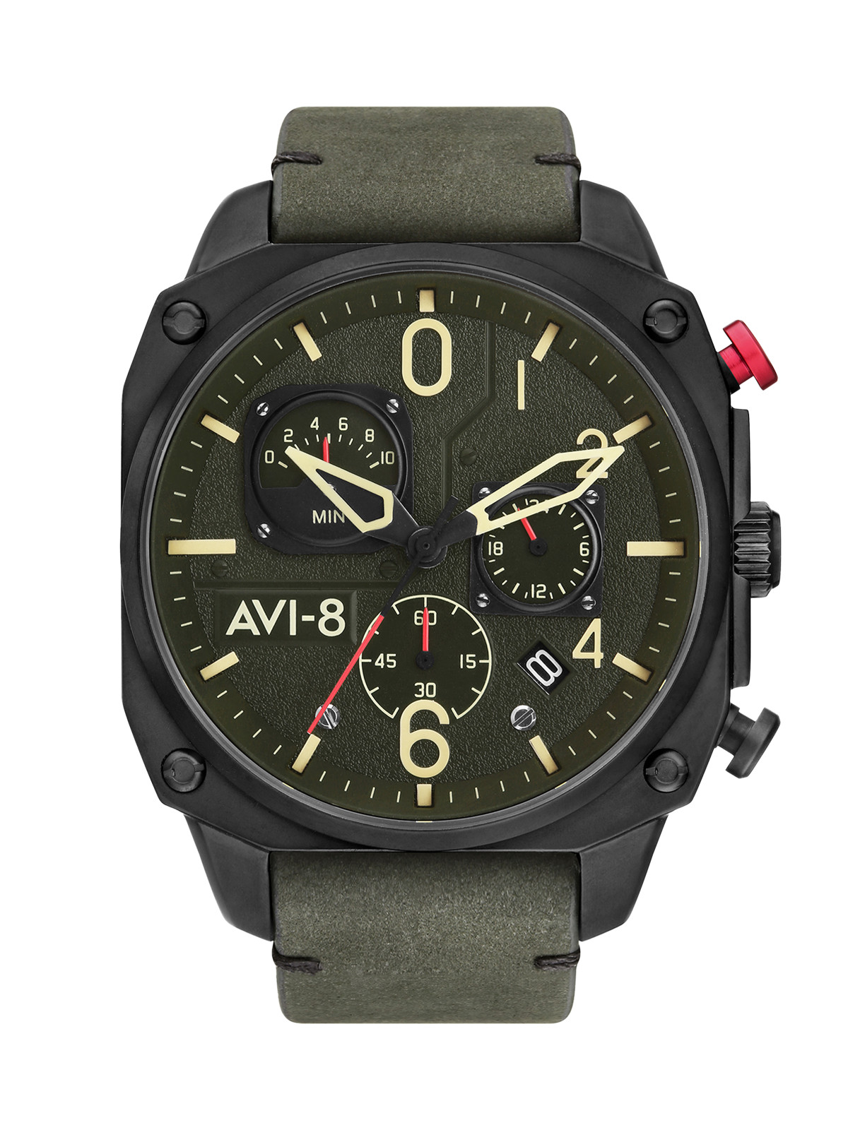 AVI-8 Hawker Hunter Retrograde Stainless Steel 45mm Japanese Quartz Wristwatch