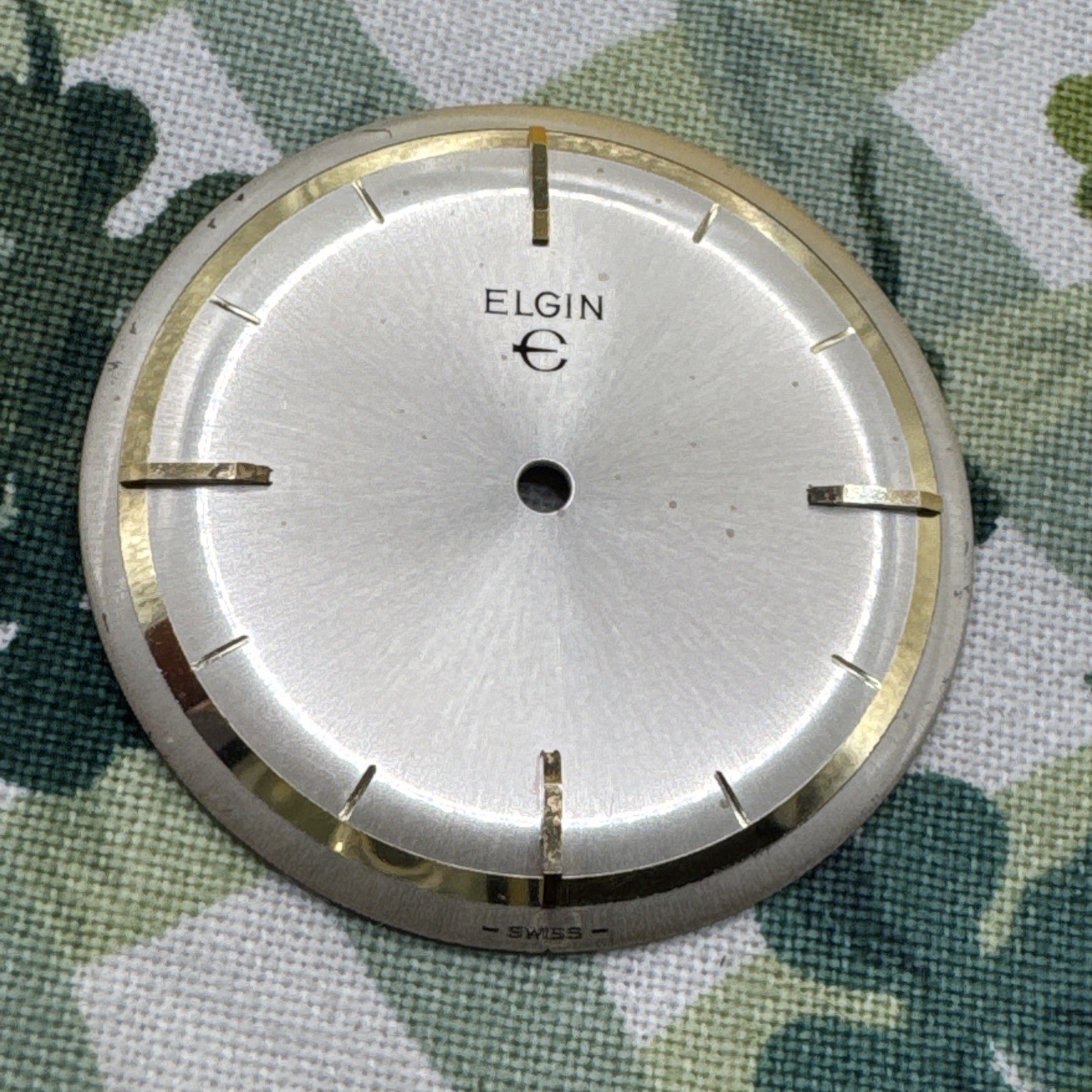 Vintage Men’s NOS Elgin Wrist Watch Dial For repairs 910