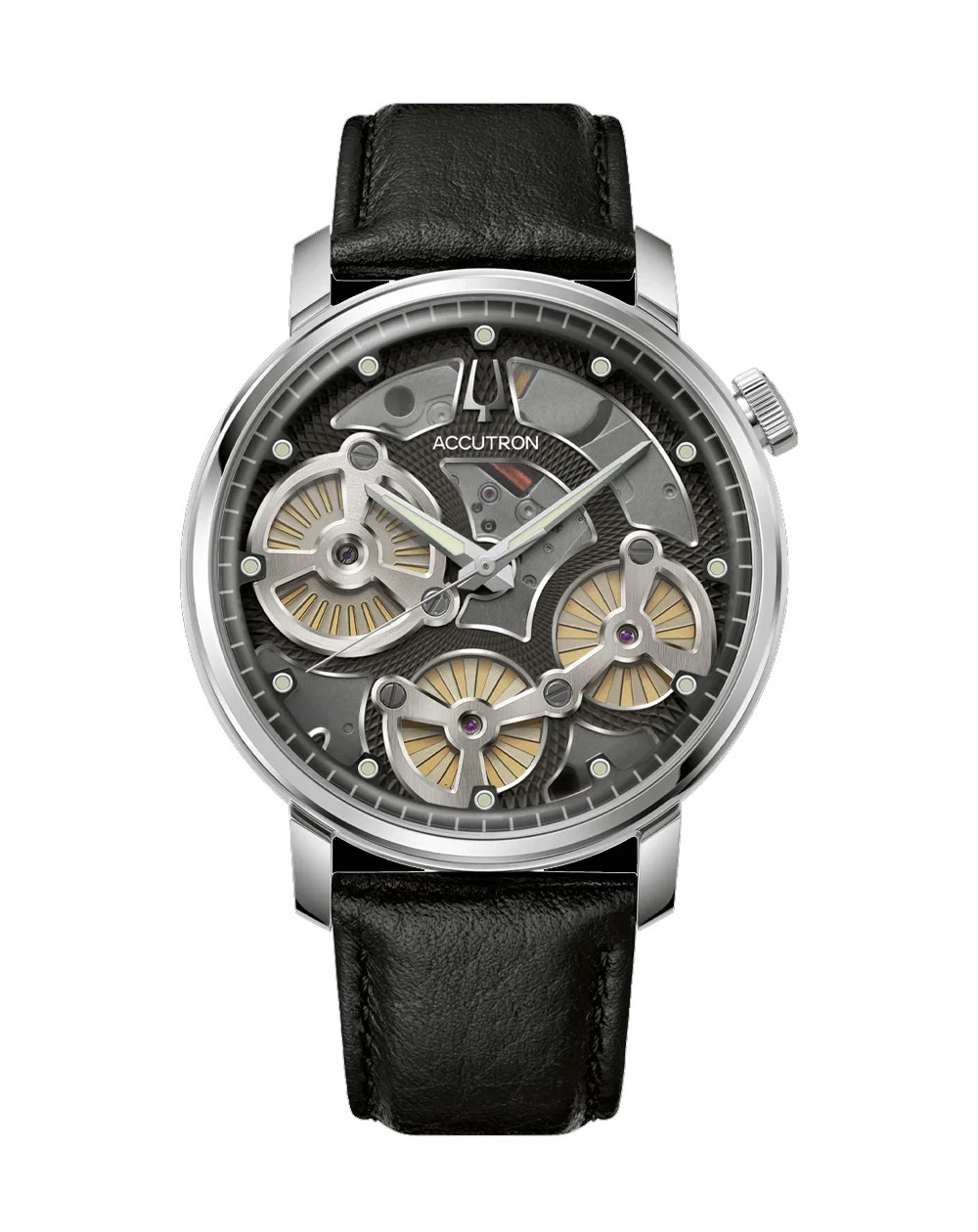 Accutron Spaceview Evolution Electrostatic Turbine Skeleton Dial – Black 26A210A