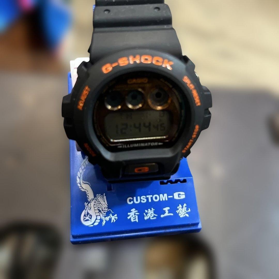 G SHOCK digital wristwatch black orange DW6900 without box